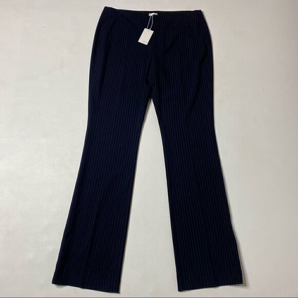 Ecru | NWT Varick Navy Pinstriped High Rise Dress Pants - Picture 1 of 7